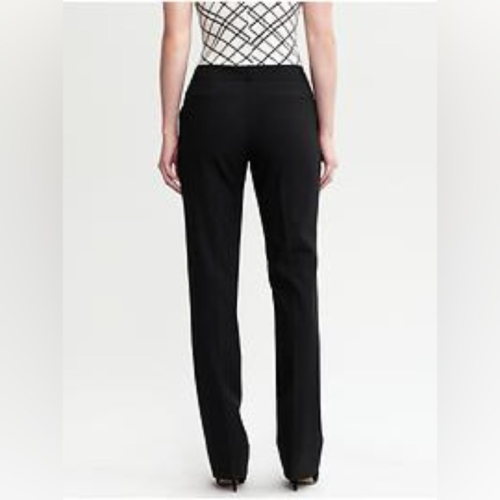 274. Banana Republic MARTIN FIT BLACK LIGHTWEIGHT WOOL STRAIGHT LEG 10S